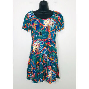 REYN SPOONER Dress Hawaiian Floral Hula Beach Gary's Island, S